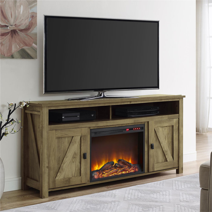 Whittier TV Stand for TVs up to 60 inches with Electric Fireplace